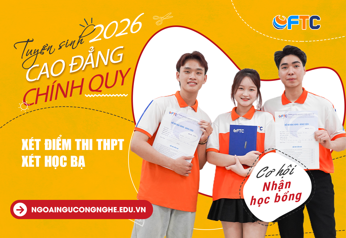 Thông báo Tuyển sinh Trình độ cao đẳng hệ chính quy năm 2026